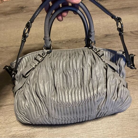 Coach Grey Leather Madison Gathered Sophia Satchel EUC - Picture 5 of 16